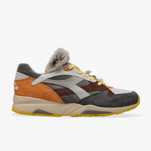 Diadora Eclipse Lave Sneakers Grå | QLNVJIP-06