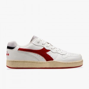 Diadora MI Basket Lave Sneakers Rød | MQOXNGY-51