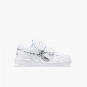 Diadora Playground Lave Sneakers Hvite | MZYXTCG-21