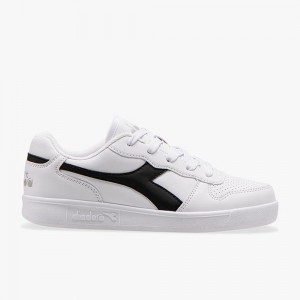 Diadora Playground Lave Sneakers Hvite | PXTUAHW-01