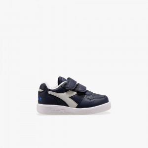 Diadora Playground Lave Sneakers Marineblå | OHJKFTV-81