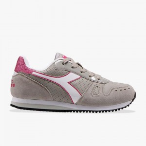 Diadora Simple Run Lave Sneakers Grå | QNDRWMZ-49