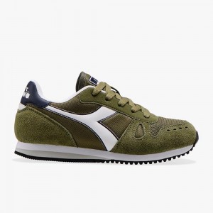 Diadora Simple Run Lave Sneakers Grønn | GNMAKJX-18