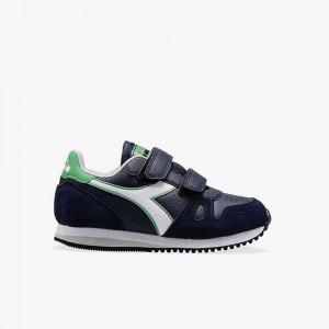 Diadora Simple Run Lave Sneakers Marineblå | BDSHITR-64