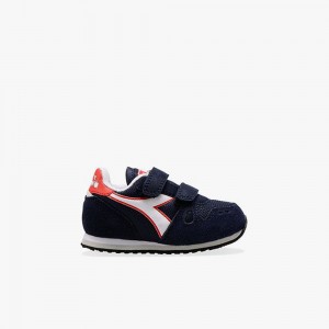 Diadora Simple Run Lave Sneakers Marineblå | CZJFTIS-71