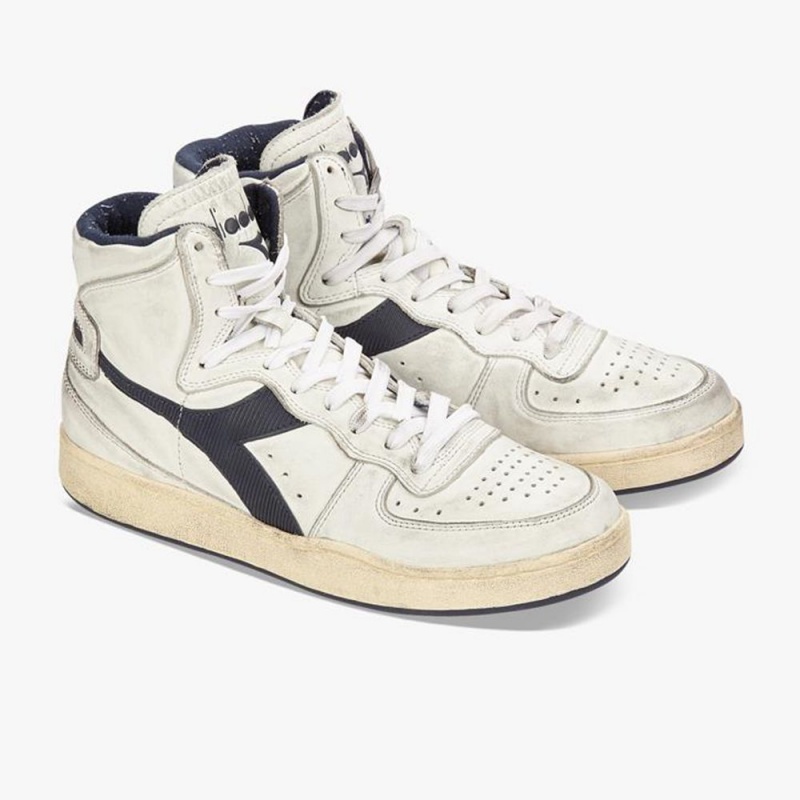 Diadora MI Basket Høye Joggesko Hvite | QIVGMWZ-64