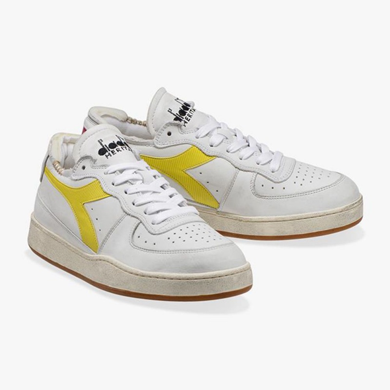 Diadora MI Basket Lave Sneakers Gul | BLAYJHW-14