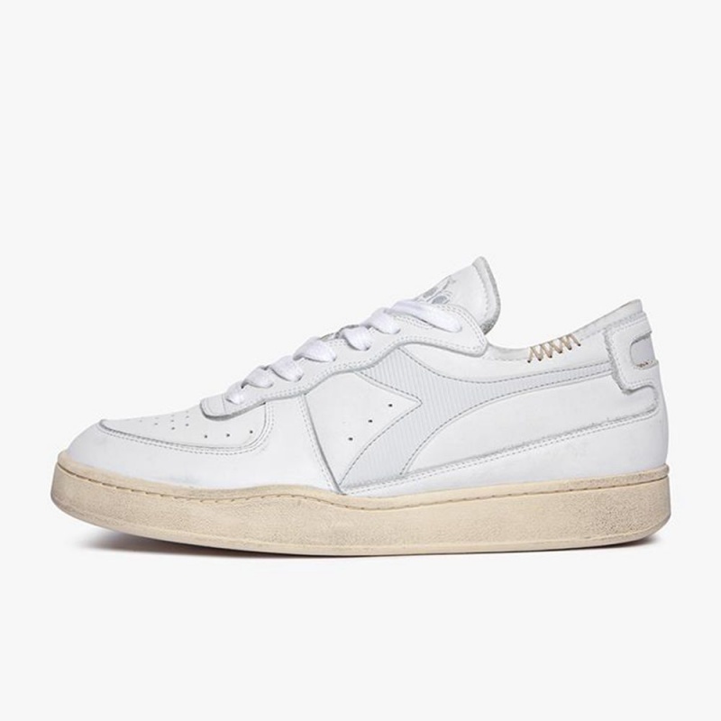 Diadora MI Basket Lave Sneakers Hvite | HJTNIFX-34