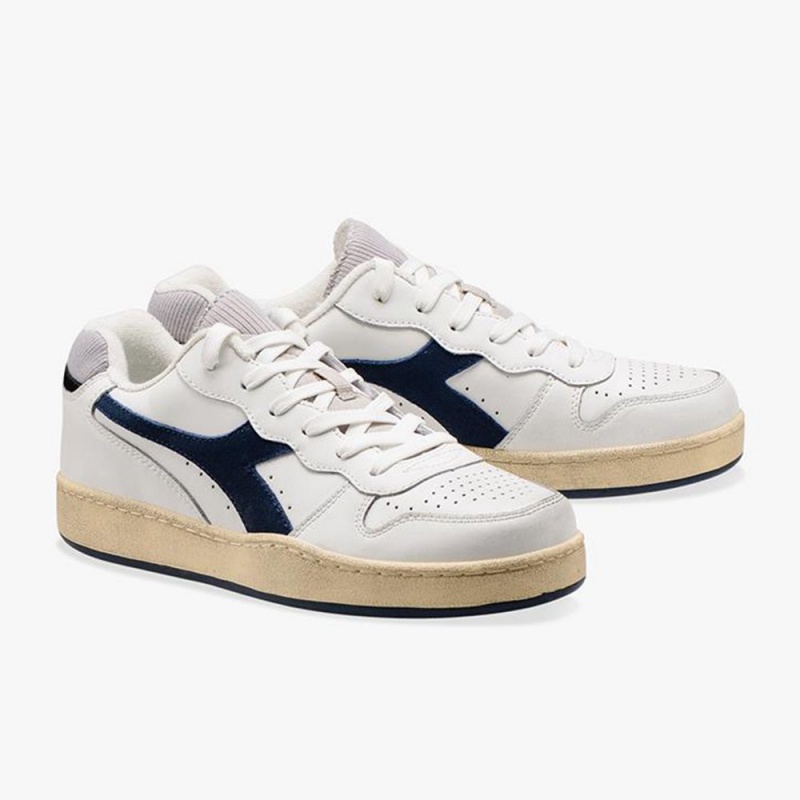 Diadora MI Basket Lave Sneakers Marineblå | ITRBHEN-96