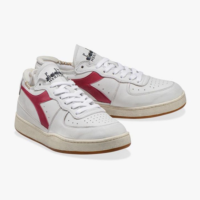 Diadora MI Basket Lave Sneakers Rød | BIPVXDM-05