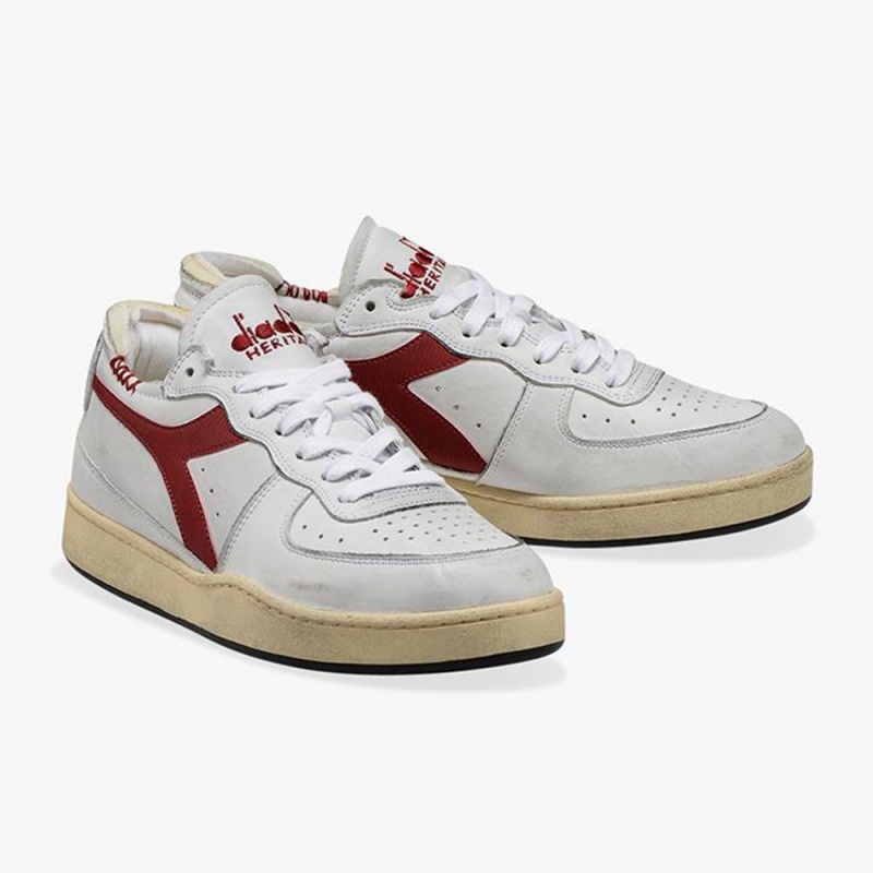 Diadora MI Basket Lave Sneakers Rød | UATSQBW-89