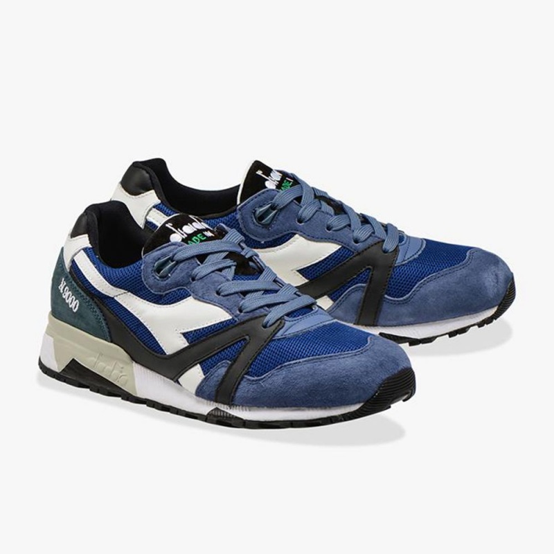 Diadora N9000 Lave Sneakers Marineblå | YHTZAON-60