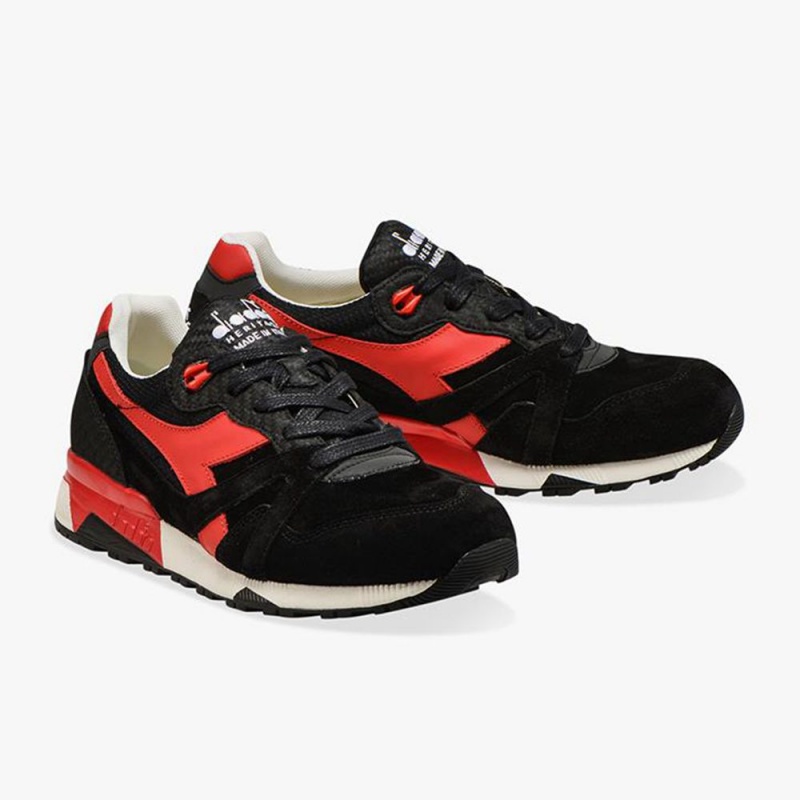 Diadora N9000 Lave Sneakers Svarte | PCBFTEQ-90