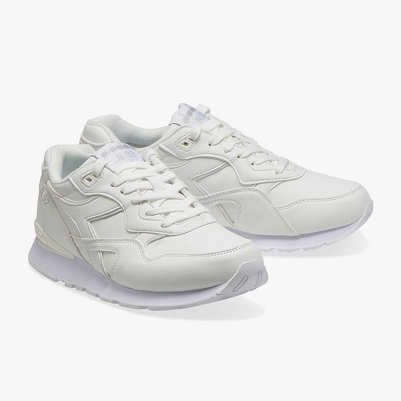 Diadora N.92 Lave Sneakers Hvite | NQGDBCX-36