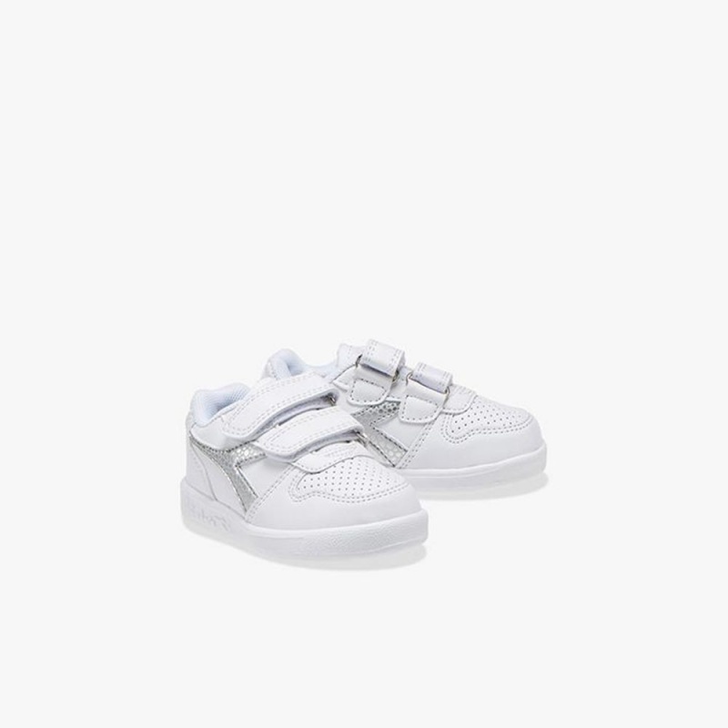 Diadora Playground Lave Sneakers Hvite | MUGBPAF-28