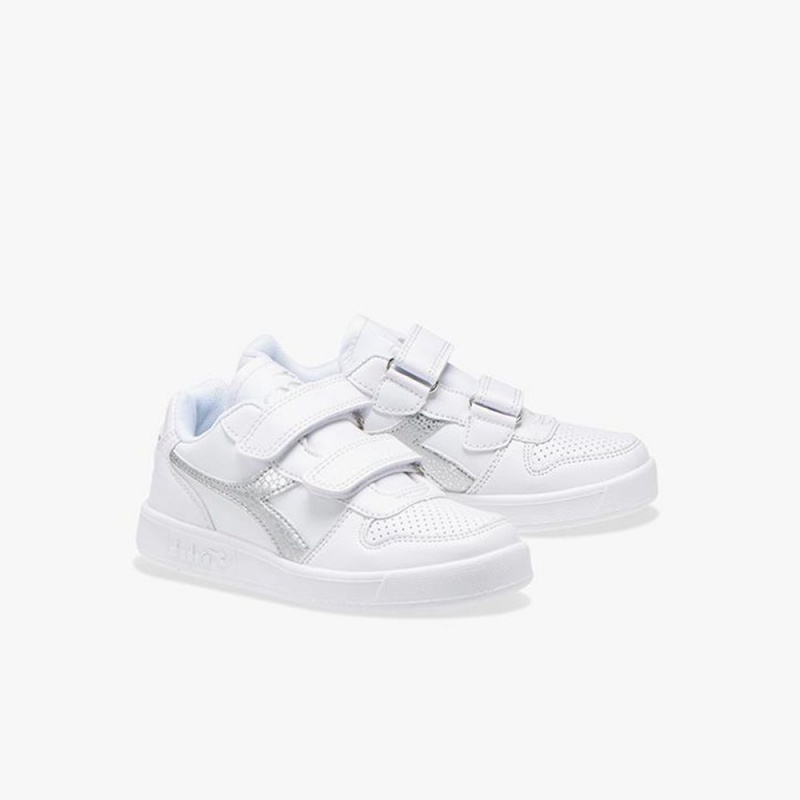 Diadora Playground Lave Sneakers Hvite | MZYXTCG-21