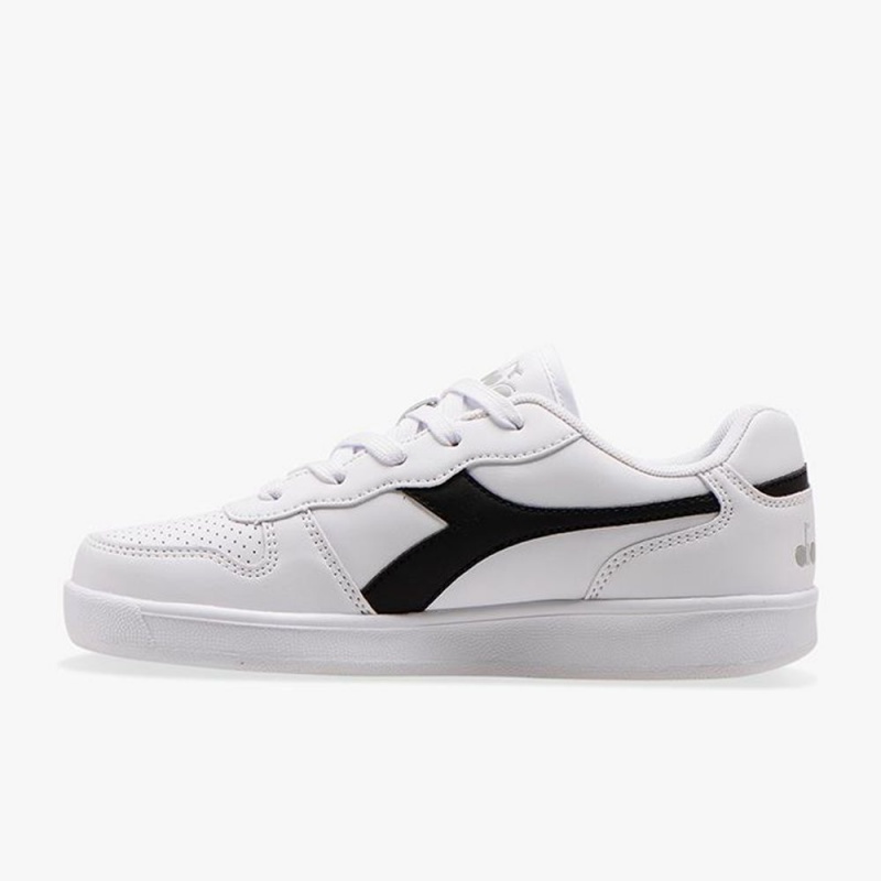 Diadora Playground Lave Sneakers Hvite | PXTUAHW-01