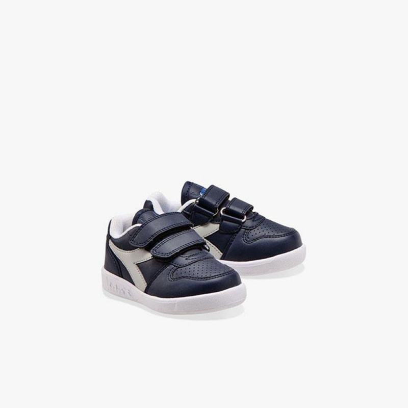 Diadora Playground Lave Sneakers Marineblå | OHJKFTV-81