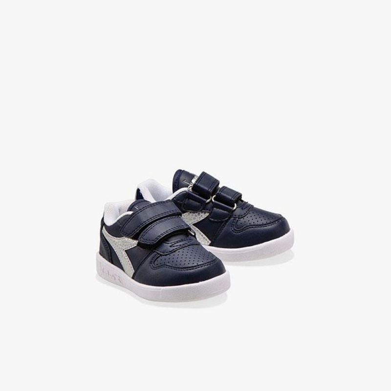 Diadora Playground Lave Sneakers Marineblå | HFTZRBN-15