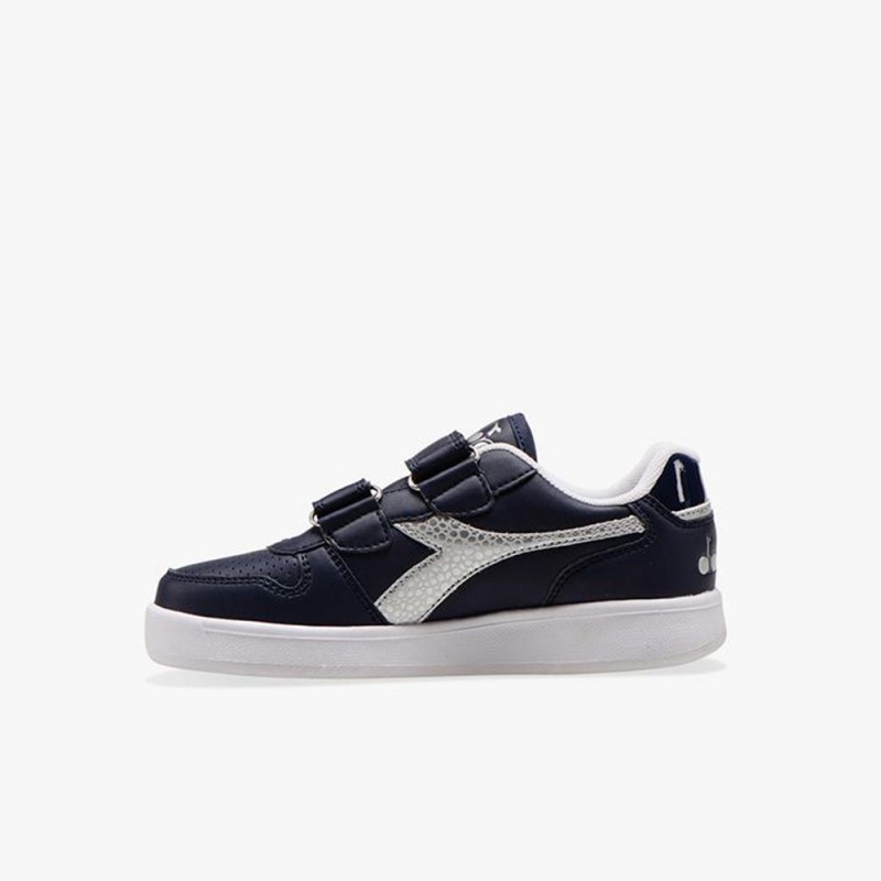 Diadora Playground Lave Sneakers Marineblå | BHZVWCD-47