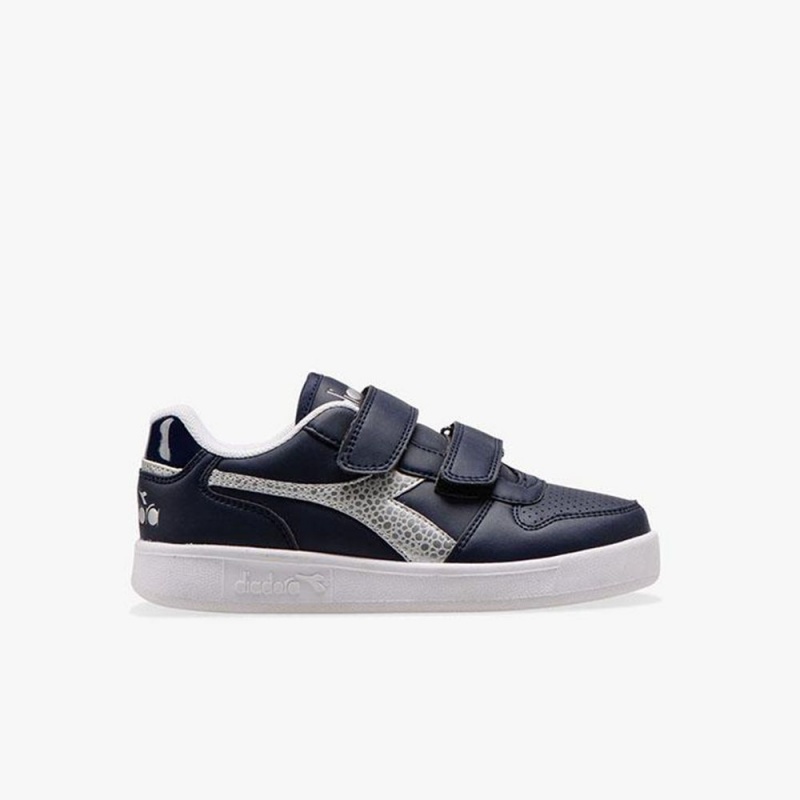 Diadora Playground Lave Sneakers Marineblå | BHZVWCD-47