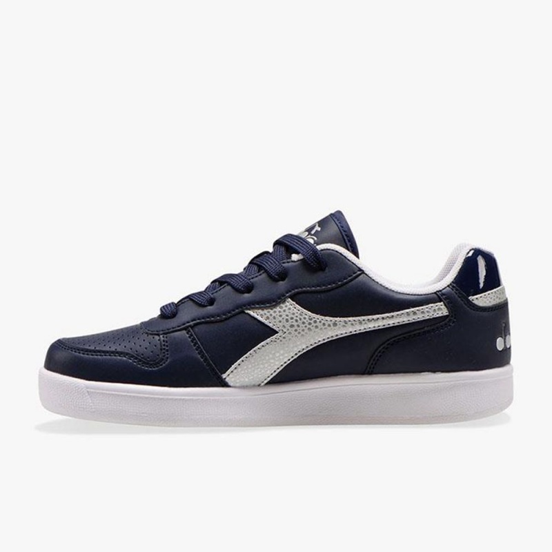 Diadora Playground Lave Sneakers Marineblå | BEQNTPY-12