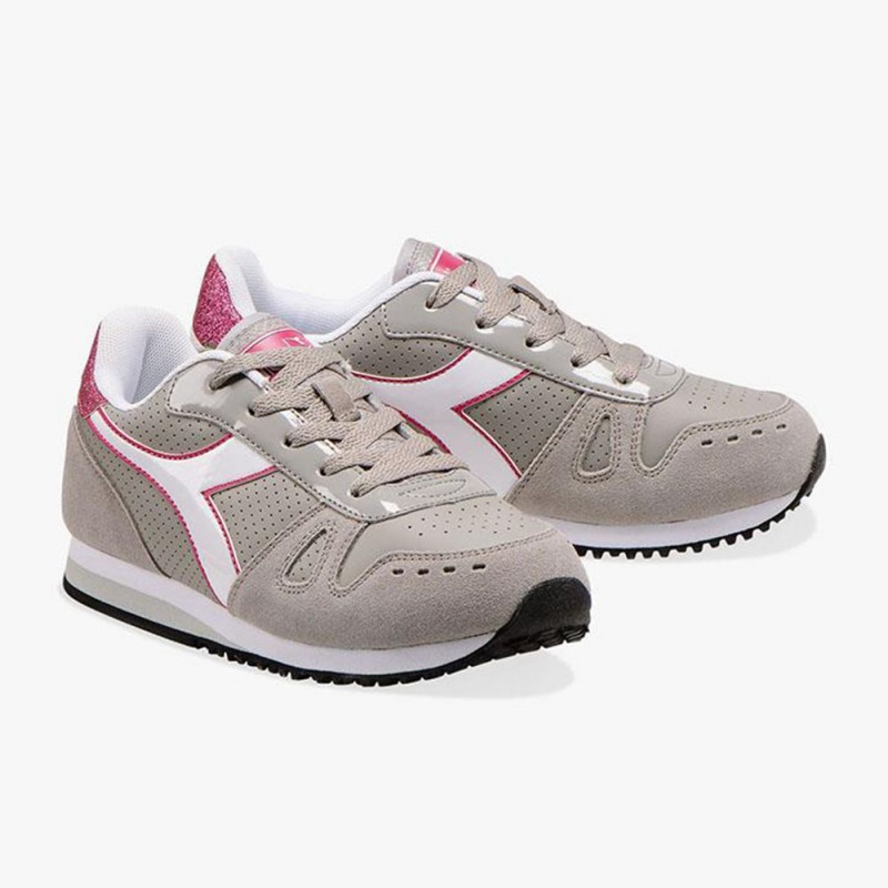 Diadora Simple Run Lave Sneakers Grå | QNDRWMZ-49