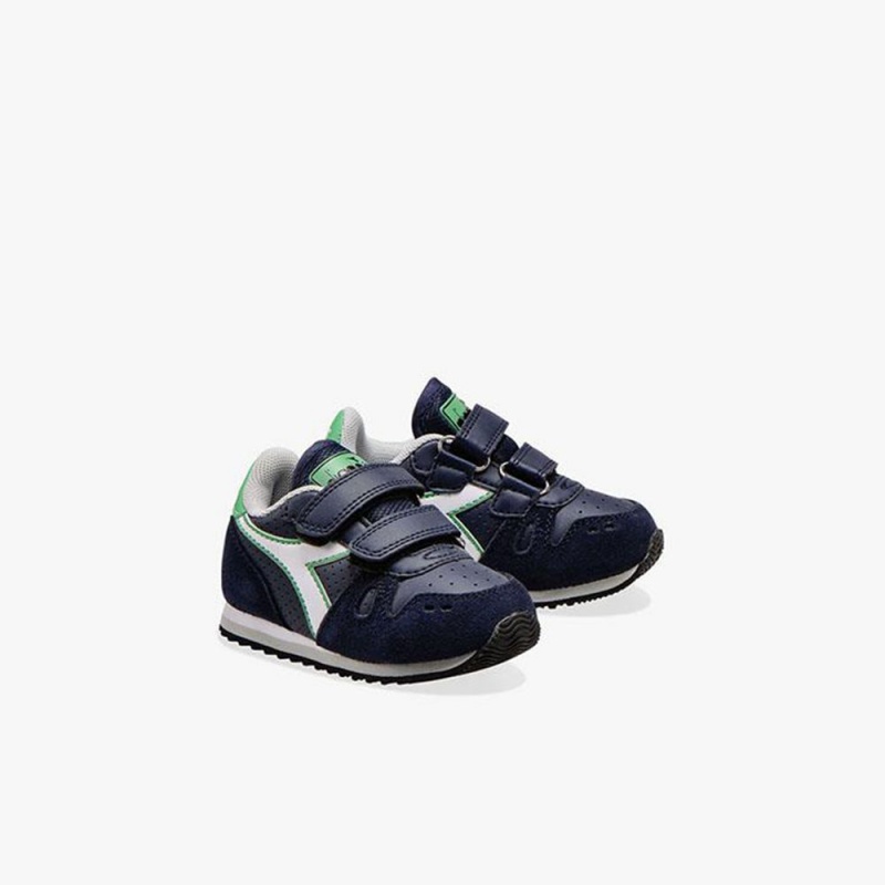 Diadora Simple Run Lave Sneakers Marineblå | OQMTSRB-52