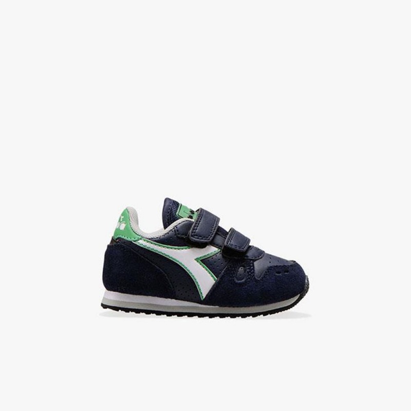 Diadora Simple Run Lave Sneakers Marineblå | OQMTSRB-52