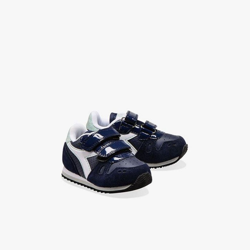 Diadora Simple Run Lave Sneakers Marineblå | KYTPRWH-87