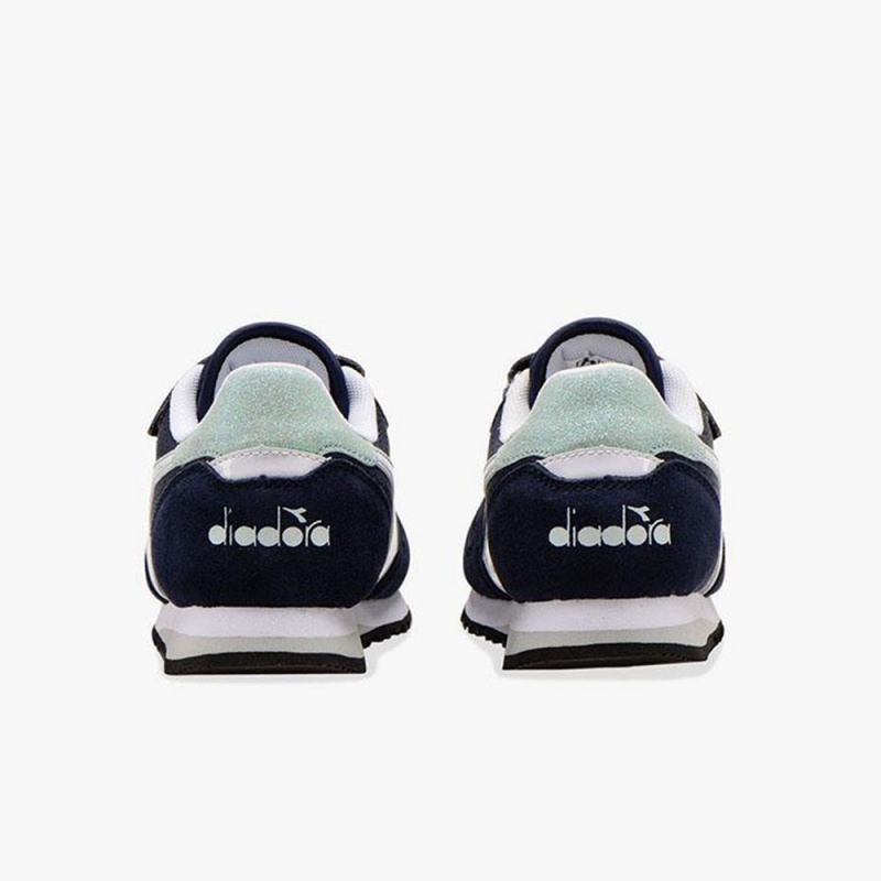 Diadora Simple Run Lave Sneakers Marineblå | QKXBZIP-63