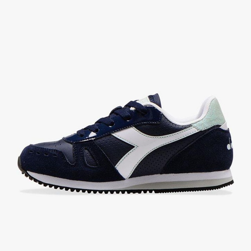 Diadora Simple Run Lave Sneakers Marineblå | SYCBDGH-03