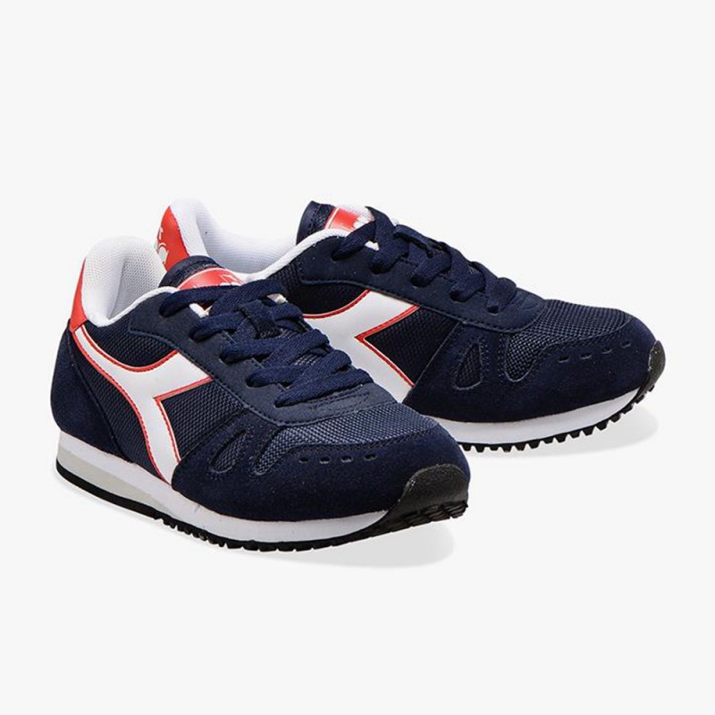 Diadora Simple Run Lave Sneakers Marineblå | VUYPZWQ-05