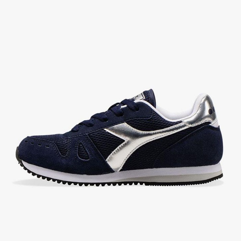 Diadora Simple Run Lave Sneakers Marineblå | PHESTBY-79